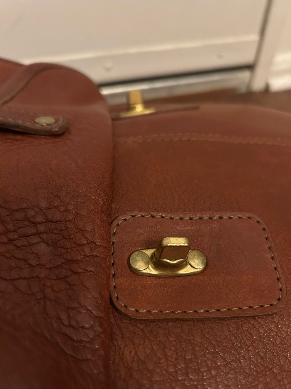 JW Hulme Continental Backpack Made In USA Genuine Brown Leather. Like New - Picture 7 of 13
